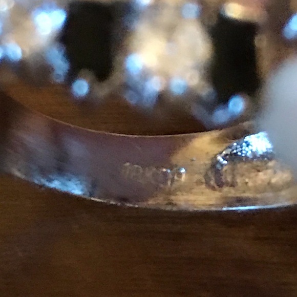 Multi-stone Statement ring in 18k white gold plated - Picture 5 of 8